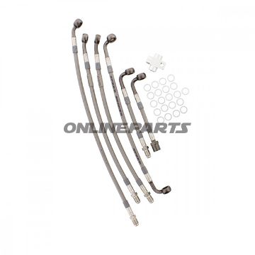 Braided Steel Brake Hose Kit Jmpanthracite Clear Hose 6 Piece Hose Kit