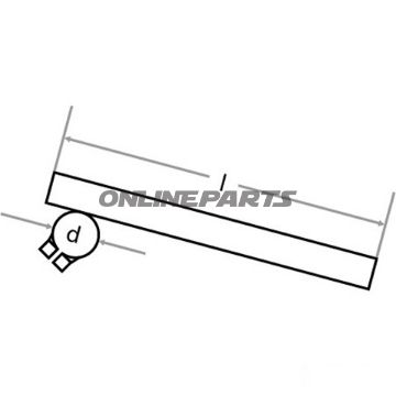 Handlebar Steel Black 22Mm Fehstub D35