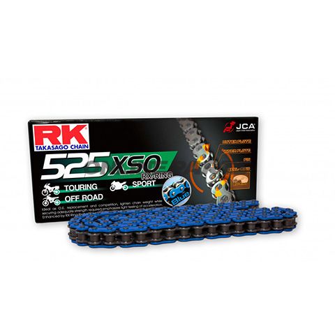 Rk X-Ring Chain Blue 525Xso/114Open Chain With Rivet Link