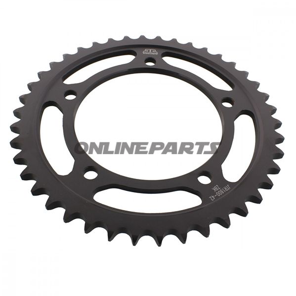 Rear Sprocket 42 Tooth Pitch 530 Blackinner Diameter 120 Bolt Spacing 140