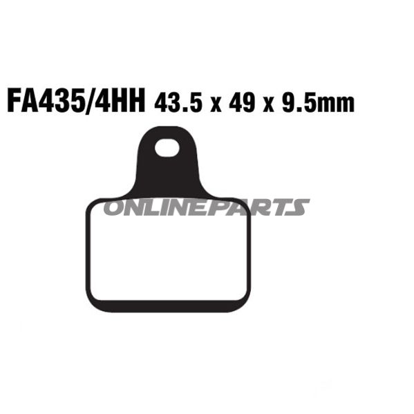 Brake Pads Sintered Hh Ebc Fa435/4Hh