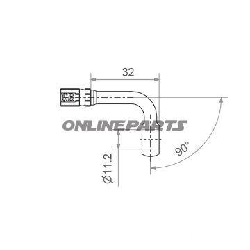 Vario Banjo Fittingtyp119 11.2Mm 90Deg Schwarz