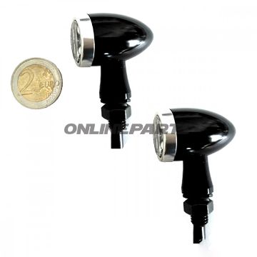 Indicator Outlaw3 Jmpled Incl Stop And Tail Light Clear Glass Black