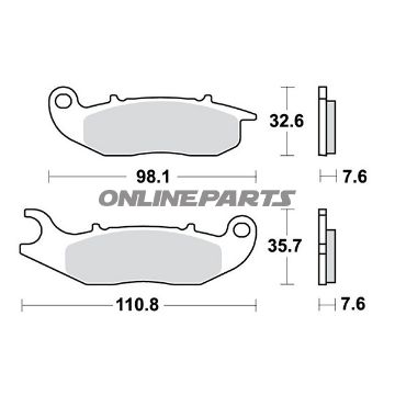 Brake Pads Sintered Si Trwoder 7320001
