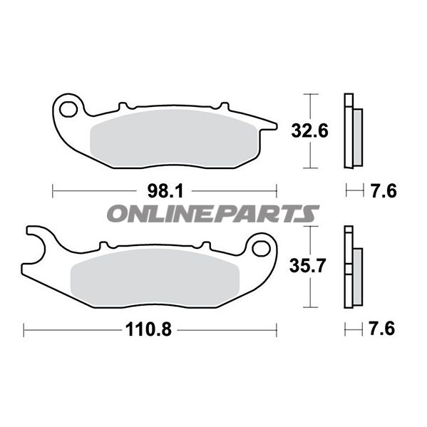 Brake Pads Sintered Si Trwoder 7320001
