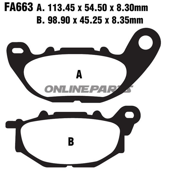 Brake Pad Semi-Sinter V Ebc Fa663v