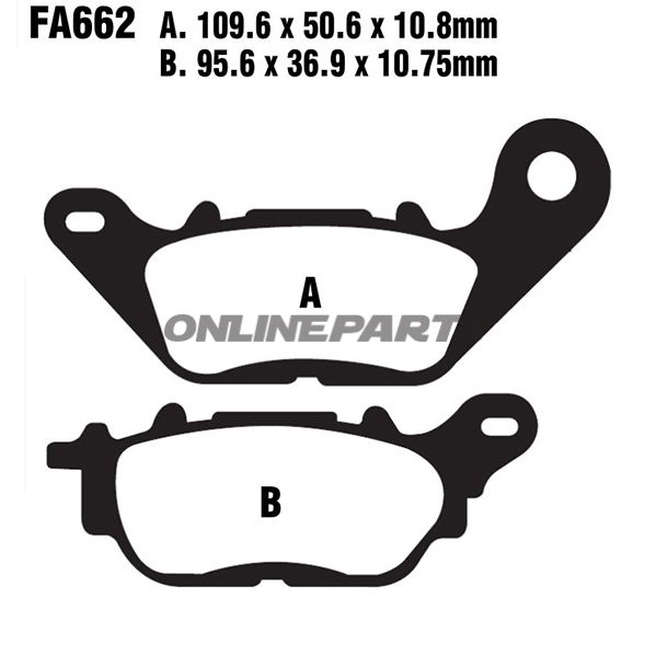 Brake Pad Semi-Sinter V Ebc Fa662v