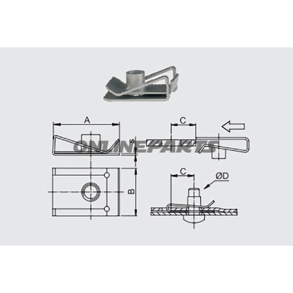 Speed Nut M6 Jmp10 Pieces