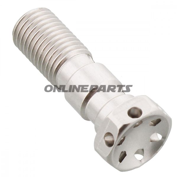 Banjo Bolt Double M10x1.25Alu Rac Silver