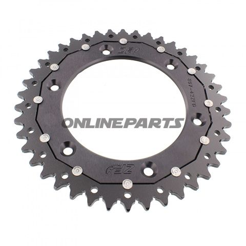 Rear Sprocket Dual 42 Tooth Pitch 520 Blackzf Inner Diameter 125 Bolt Spacing 150