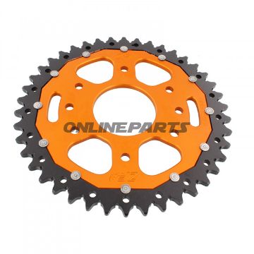 Rear Sprocket Dual 42 Tooth Pitch 520 Orangezf Inner Diameter 063 Bolt Spacing 110