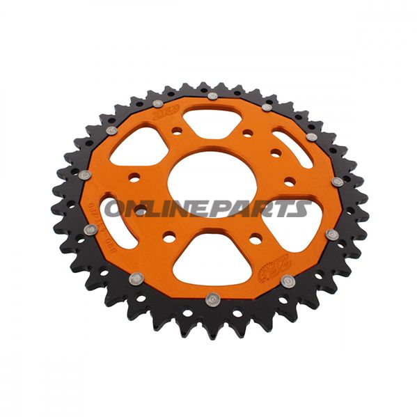 Rear Sprocket Dual 43 Tooth Pitch 520 Orangezf Inner Diameter 063 Bolt Spacing 110