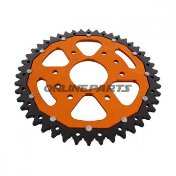 Rear Sprocket Dual 46 Tooth Pitch 520 Orangezf Inner Diameter 063 Bolt Spacing 110
