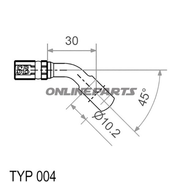 Vario Banjo Fittingtyp004 10 Mm 45Deg Chrom