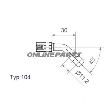 Vario Banjo Fittingtyp104 11.2Mm 45Deg Chrom