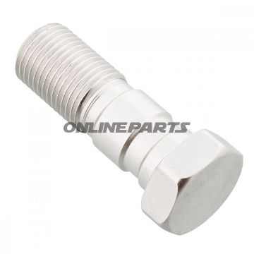 Banjo Bolt Double 7/16-24 Unfalu Silver