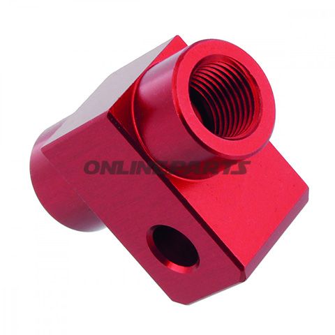 2 Way Distributor Screwed Straighttyp811 M10x1.00 Red