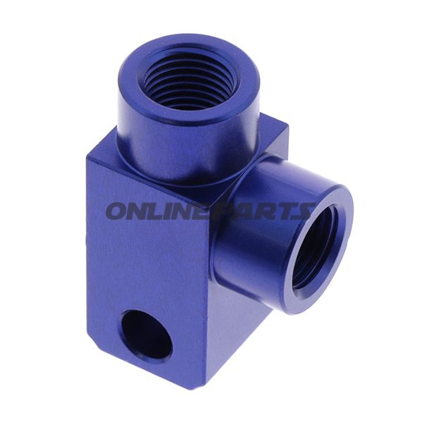 2 Way Distributor Screwed Angledtyp812 M10x1.00 Blue
