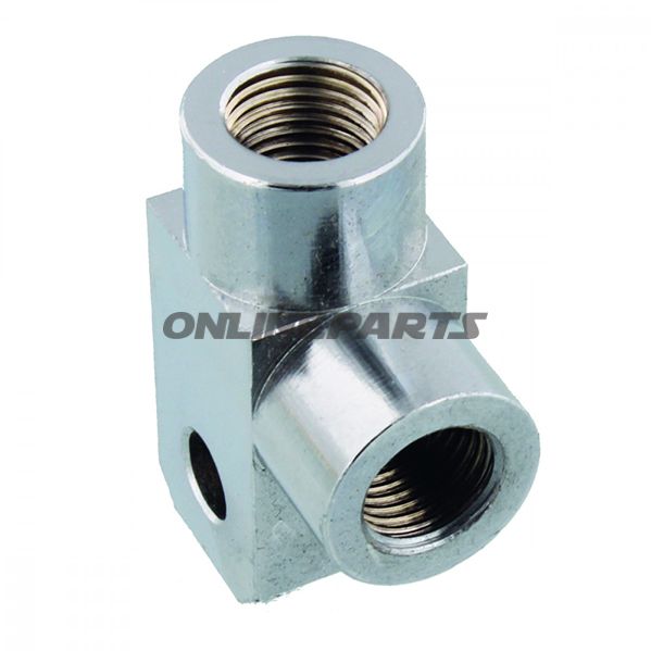 2 Way Distributor Screwed Angledtyp812 M10x1.00 Chrom