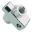 3 Way Manifold Threadedtyp833 3/8 Unf Silver