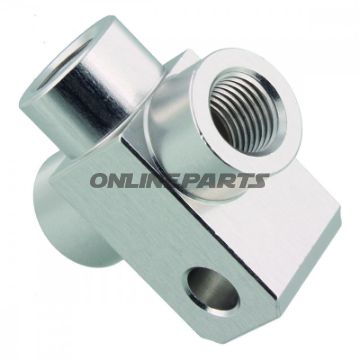 3 Way Manifold Threadedtyp833 3/8 Unf Silver