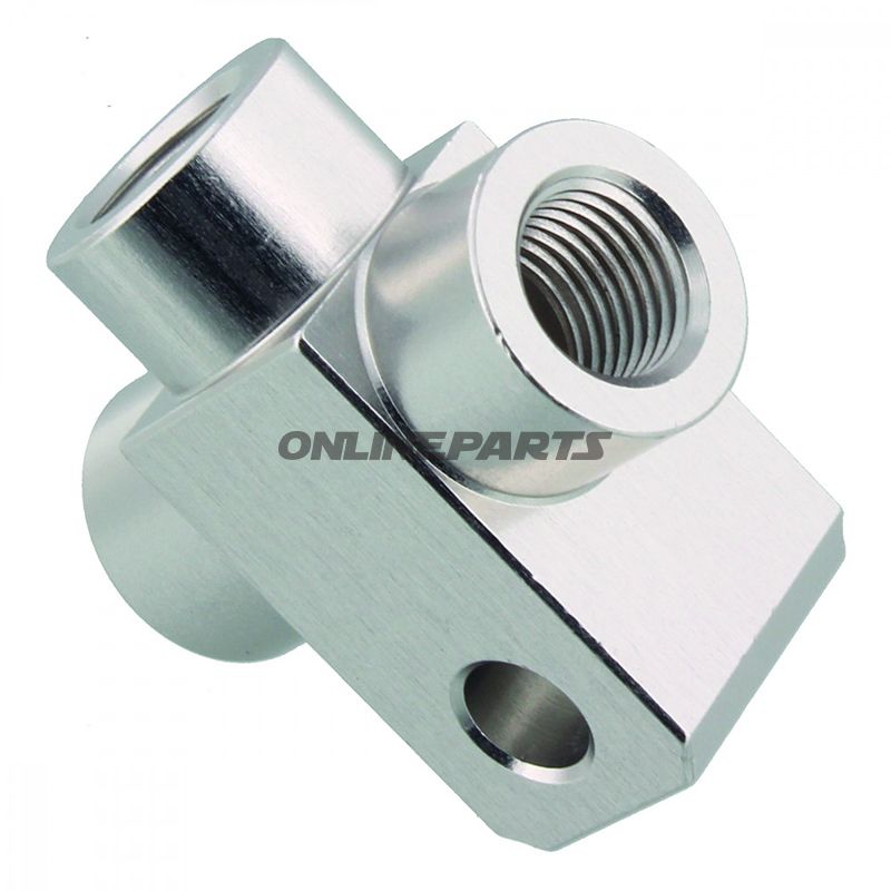 3 Way Manifold Threadedtyp833 3/8 Unf Silver