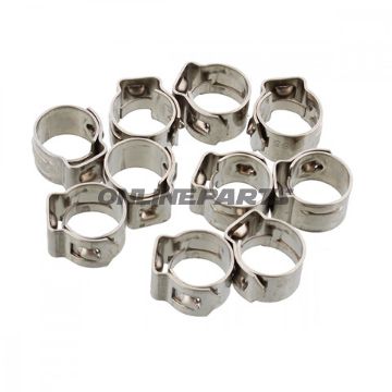 Band Clamp 8.5 Jmpwidth 7Mm Stainless Steel 10 Pcs