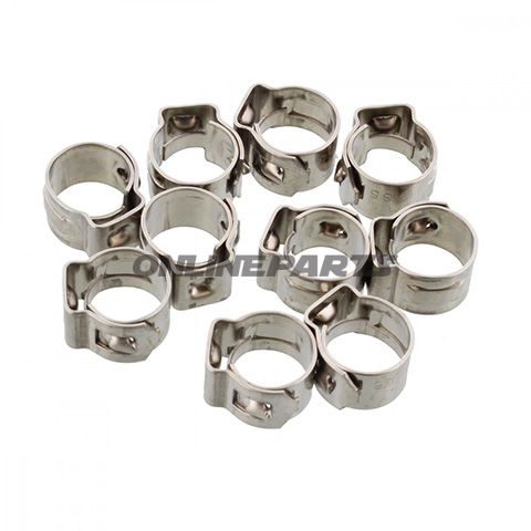 Band Clamp 8.5 Jmpwidth 7Mm Stainless Steel 10 Pcs