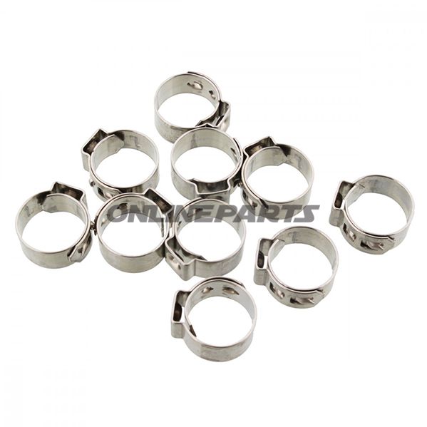 Band Clamp 12.6 Jmpwidth 7Mm Stainless Steel 10 Pcs