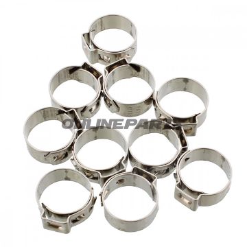 Band Clamp 13.8 Jmpwidth 7Mm Stainless Steel 10 Pcs