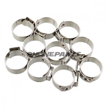 Band Clamp 15.5 Jmpwidth 7Mm Stainless Steel 10 Pcs