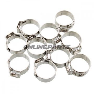 Band Clamp 16.0 Jmpwidth 7Mm Stainless Steel 10 Pcs