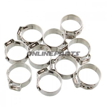 Band Clamp 17.2 Jmpwidth 7Mm Stainless Steel 10 Pcs