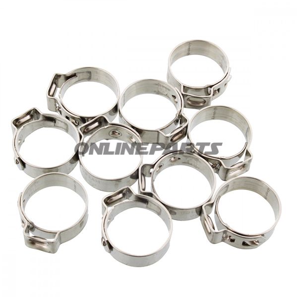 Band Clamp 17.2 Jmpwidth 7Mm Stainless Steel 10 Pcs