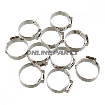 Band Clamp 22.4 Jmpwidth 7Mm Stainless Steel 10 Pcs