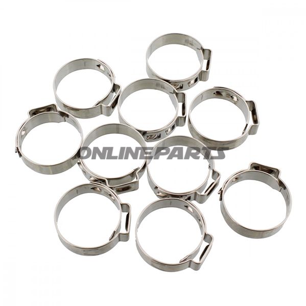 Band Clamp 22.4 Jmpwidth 7Mm Stainless Steel 10 Pcs