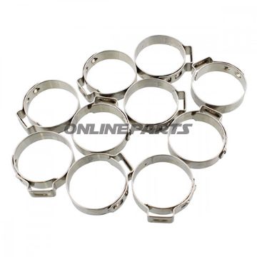 Band Clamp 25.0 Jmpwidth 7Mm Stainless Steel 10 Pcs