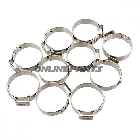 Band Clamp 25.0 Jmpwidth 7Mm Stainless Steel 10 Pcs