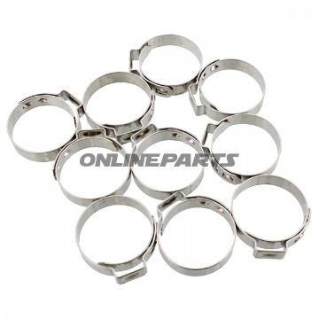 Band Clamp 26.4 Jmpwidth 7Mm Stainless Steel 10 Pcs