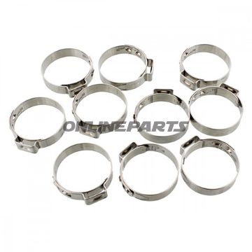 Band Clamp 27.8 Jmpwidth 7Mm Stainless Steel 10 Pcs