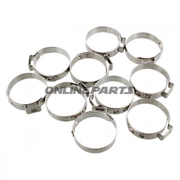 Band Clamp 29.5 Jmpwidth 7Mm Stainless Steel 10 Pcs