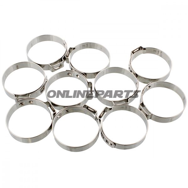 Band Clamp 31.2 Jmpwidth 7Mm Stainless Steel 10 Pcs