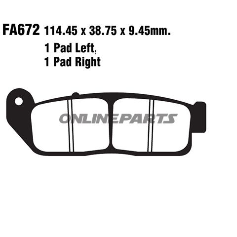 Brake Pads Std Ebc Fa672