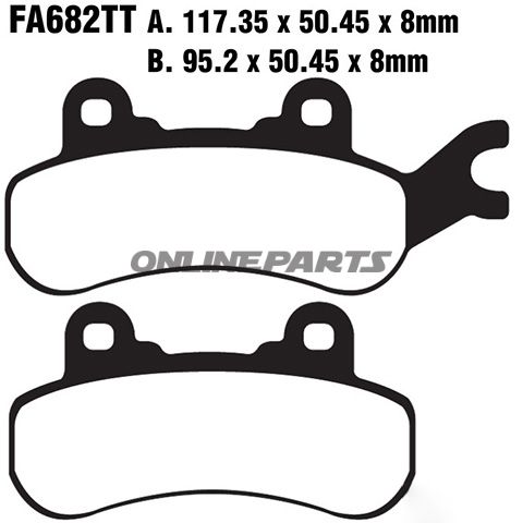 Brake Pads Std Ebc Fa682tt