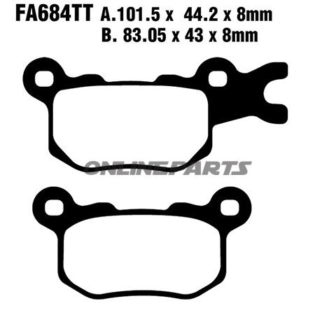 Brake Pads Std Ebc Fa684tt