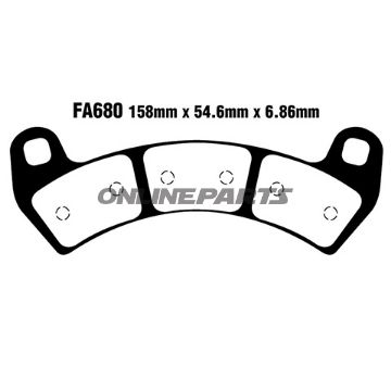 Brake Pads Sintered R Ebc Fa680r