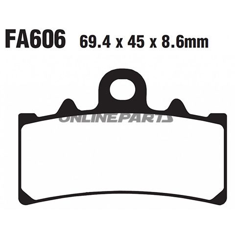 Brake Pads Sintered Epfa Ebc Epfa606hh