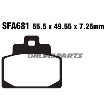 Brake Pad Carbon Scooter Ebc Sfac681alternative: 7870134