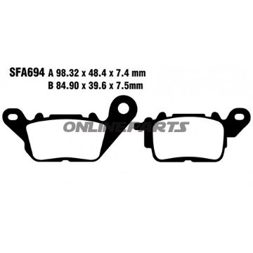 Brake Pads Std Scooter Ebc Sfa694oder 7870300