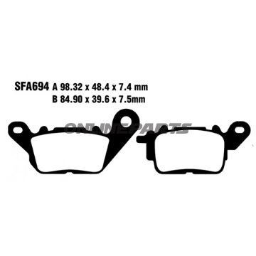 Brake Pad Carbon Scooter Ebc Sfac694